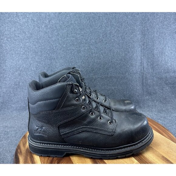 Red Wing Irish Setter Black Steel Toe Work Boots 6" Mens 13 D/M 83664 Kittson - Picture 1 of 10